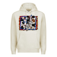 Oatmeal Heather 4th of July Cows Holstein Cows Premium Hoodie - Jasminsmagicworld
