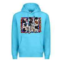 Ocean Blue 4th of July Cows Holstein Cows Premium Hoodie - Jasminsmagicworld