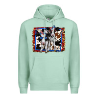 Seafoam 4th of July Cows Holstein Cows Premium Hoodie - Jasminsmagicworld
