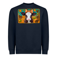 Navy autumn baby cow Heavyweight Sweatshirt - Jasminsmagicworld