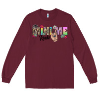 Burgundy my mini me rocks Long Sleeve Tee - CowhideDigitalArt