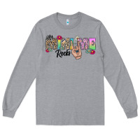 Heather Grey my mini me rocks Long Sleeve Tee - CowhideDigitalArt