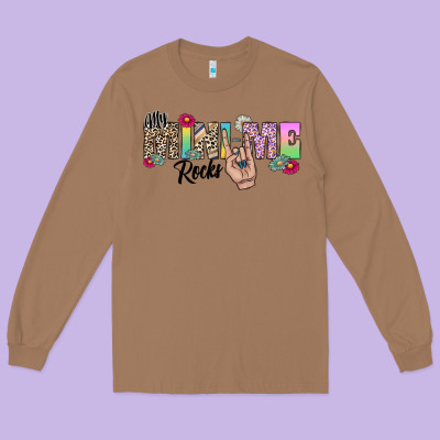 My Mini Me Rocks Long Sleeve Tee Designed By Cowhidedigitalart
