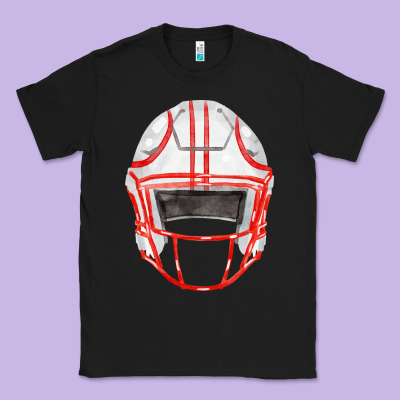 Football Helmet Fa Element Classic Tee Designed By Fadigitalartstudio