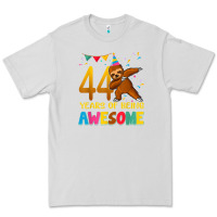 Dove Grey 44 years old birthday sloth dabbing 44th birthday sloth Premium Tee - linhVisuals