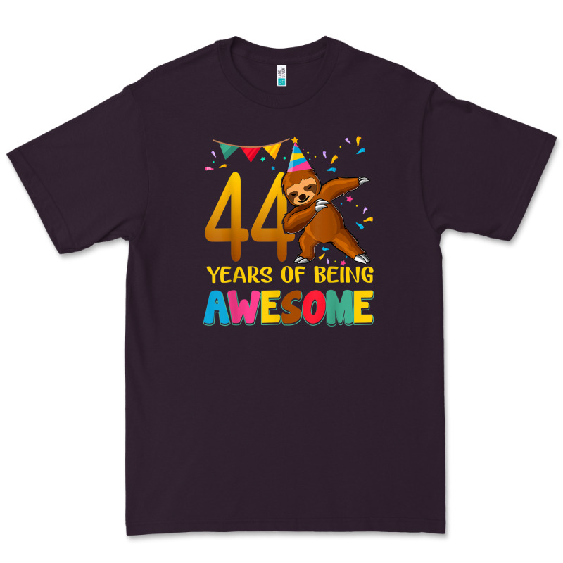 44 Years Old Birthday Sloth Dabbing 44th Birthday Sloth Premium Tee by linhVisuals | Teevron