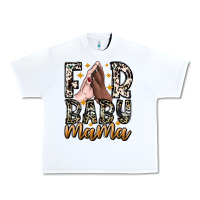 White Fur Baby Mama Urban Heavy Tee - CowhideDigitalArt