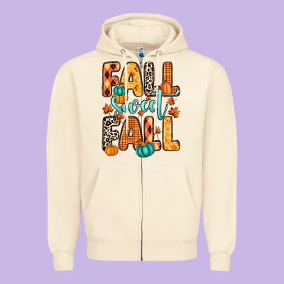 Fall Sweet Fall Zipper Hoodie Designed By Ranaportraitstore