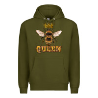 Army Green queen bee Premium Hoodie - Artiststas