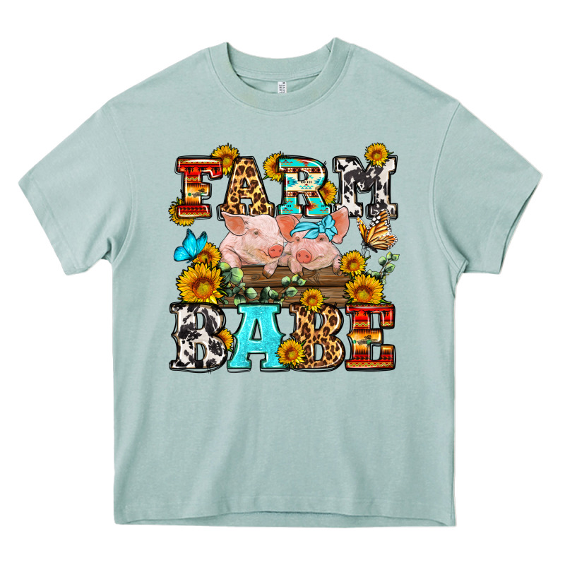 Western Farm Babe Heavy Core Tee by OliviaCreatesArt | Teevron