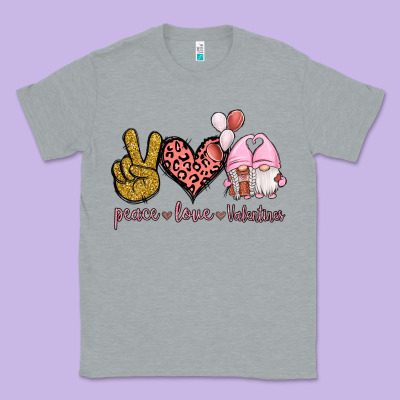 Peace Love Valentines Gnomes Classic Tee Designed By Jasminsmagicworld