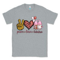 Heather Grey Peace Love Valentines Gnomes Classic Tee - Jasminsmagicworld