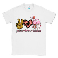White Peace Love Valentines Gnomes Classic Tee - Jasminsmagicworld
