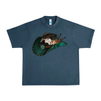 Midnight Navy cowhide flowers cowboy hat Urban Heavy Tee - Jasminsmagicworld