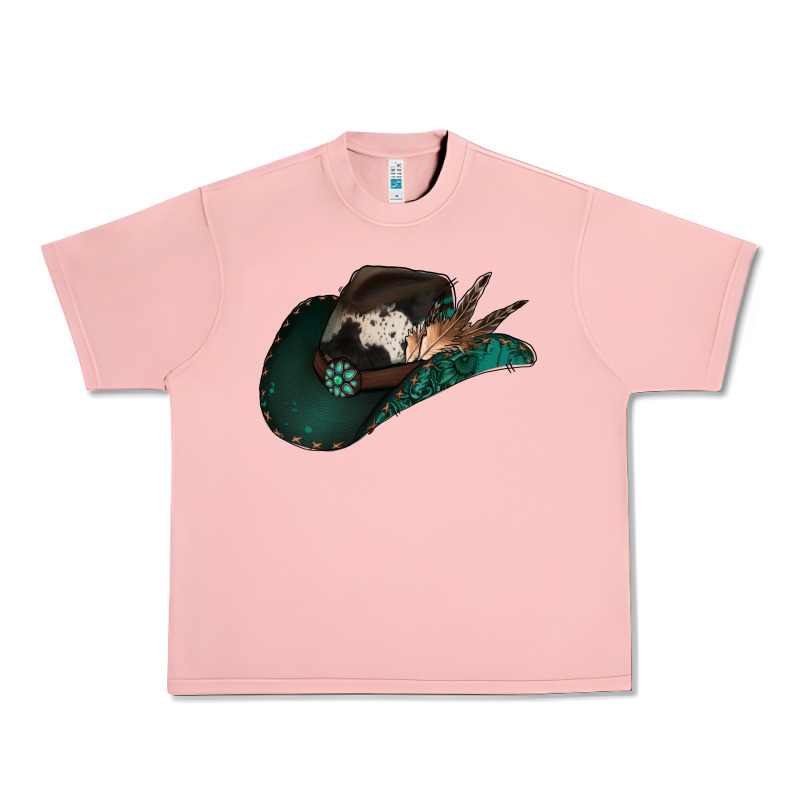Cowhide Flowers Cowboy Hat Urban Heavy Tee by Jasminsmagicworld | Teevron