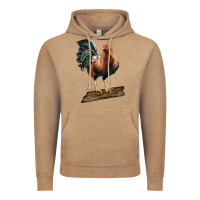 Vintage Coffee american game rooster standing Vintage Hoodie - LillyAllenDesigns