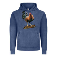 Vintage Denim american game rooster standing Vintage Hoodie - LillyAllenDesigns