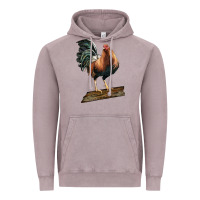 Vintage Zinc american game rooster standing Vintage Hoodie - LillyAllenDesigns