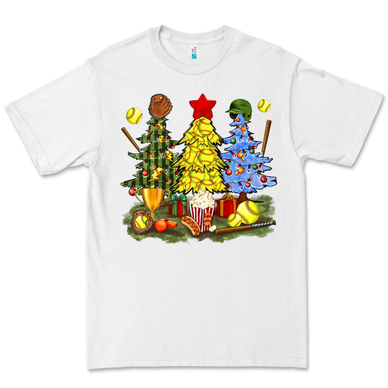 Christmas With Softball Trees Bbs Premium Tee by BundleAndBundleShop | Teevron