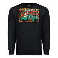 Black merry christmas farm truck Premium Sweatshirt - Jasminsmagicworld
