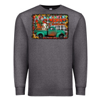 Charcoal Heather merry christmas farm truck Premium Sweatshirt - Jasminsmagicworld