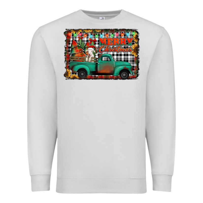 Merry Christmas Farm Truck Premium Sweatshirt by Jasminsmagicworld | Teevron
