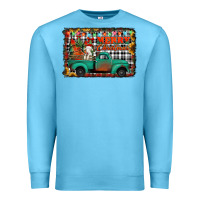 Ocean Blue merry christmas farm truck Premium Sweatshirt - Jasminsmagicworld