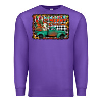 Purple merry christmas farm truck Premium Sweatshirt - Jasminsmagicworld