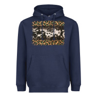 Navy leopard cowhide pattern background Heavyweight Hoodie - Jasminsmagicworld