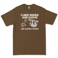 Cacao i like dogs and sloths and maybe 3 people funny animals Premium Tee - linhVisuals
