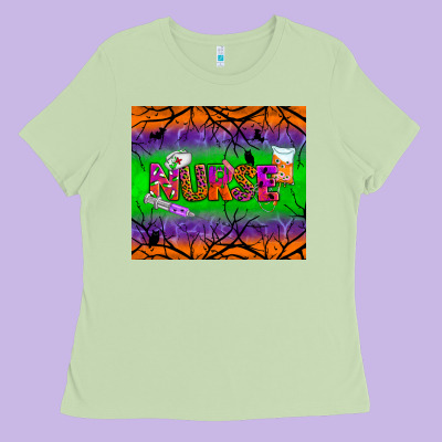 Halloween Nurse Tumbler Ladies Tee Designed By Bundleandbundleshop