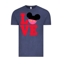 Vintage Denim Minnie Mouse Vintage Tee - CowhideDigitalArt