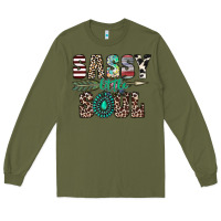 Army Green sassy little soul Long Sleeve Tee - CowhideDigitalArt