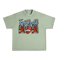 Oil Green Football Mom Urban Heavy Tee - CowhideDigitalArt