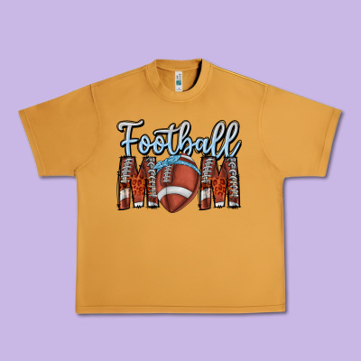 Football Mom Urban Heavy Tee Designed By Cowhidedigitalart