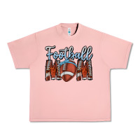 Salmon Football Mom Urban Heavy Tee - CowhideDigitalArt