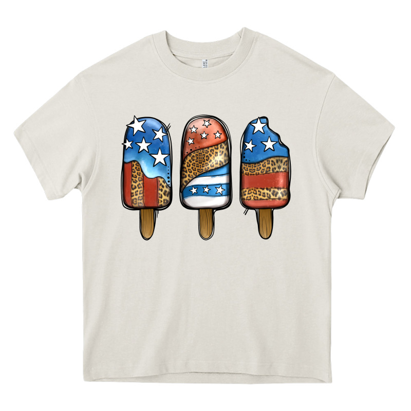 Patriotic Leopard Popsicles Heavy Core Tee by Jasminsmagicworld | Teevron