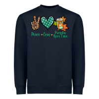 Navy peace love pumpkin spice latte Heavyweight Sweatshirt - Jasminsmagicworld