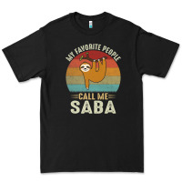 Black mens my favorite people call me saba cute sloth lover grandpa premium Premium Tee - linhVisuals