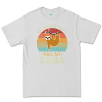 Dove Grey mens my favorite people call me saba cute sloth lover grandpa premium Premium Tee - linhVisuals