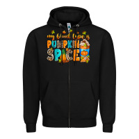 Black My blood type is pumpkin spice Zipper Hoodie - RanaPortraitStore