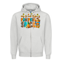 Dove Grey My blood type is pumpkin spice Zipper Hoodie - RanaPortraitStore
