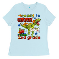 Baby Blue ready to crush 2nd grade Ladies Tee - BundleAndBundleShop