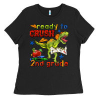 Black ready to crush 2nd grade Ladies Tee - BundleAndBundleShop
