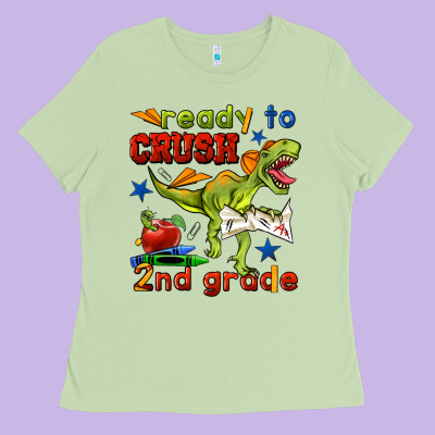 Ready To Crush 2nd Grade Ladies Tee Designed By Bundleandbundleshop