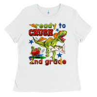 White ready to crush 2nd grade Ladies Tee - BundleAndBundleShop