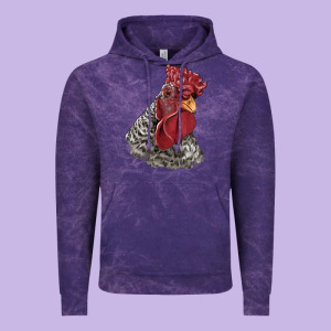 Dominique Rooster Head Vintage Hoodie Designed By Lillyallendesigns