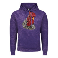 Cloud Purple dominique rooster head Vintage Hoodie - LillyAllenDesigns