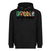 Black gobble til you wobble thanksgiving turkey Heavyweight Hoodie - Jasminsmagicworld