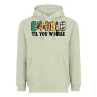 Matcha gobble til you wobble thanksgiving turkey Heavyweight Hoodie - Jasminsmagicworld